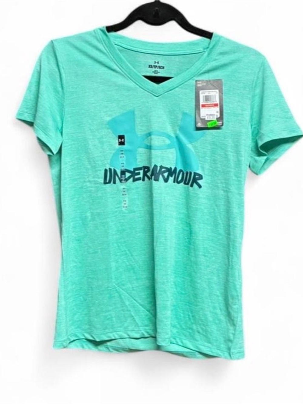 Under Armour Teal Heather V-Neck Performance Tee